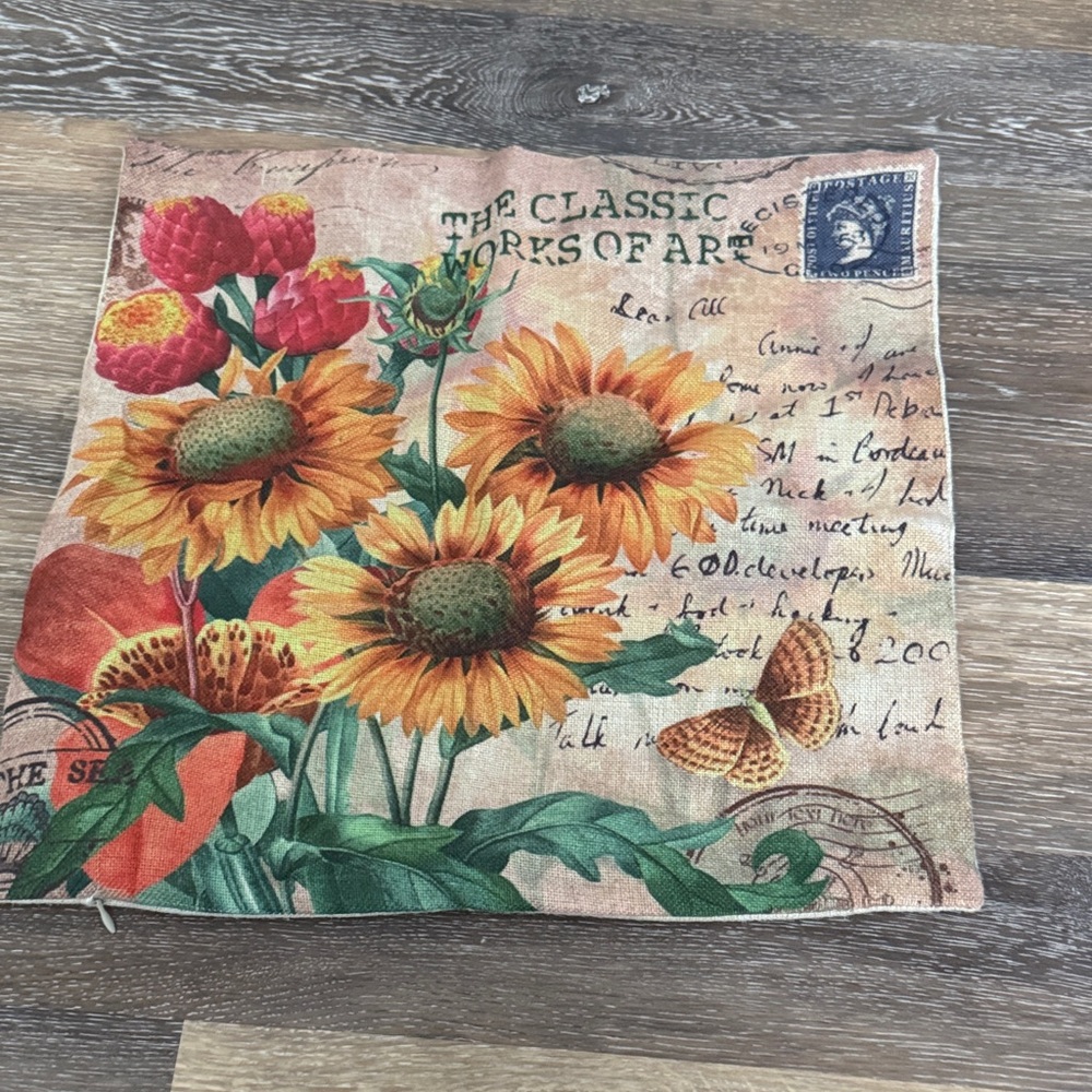 Floral Vintage Print Cushion Cover